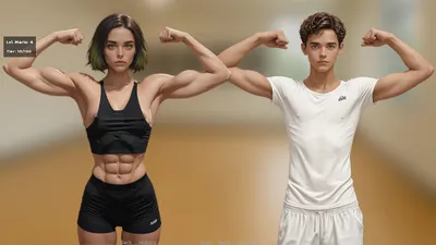 Female Muscle Leveling Preview 6