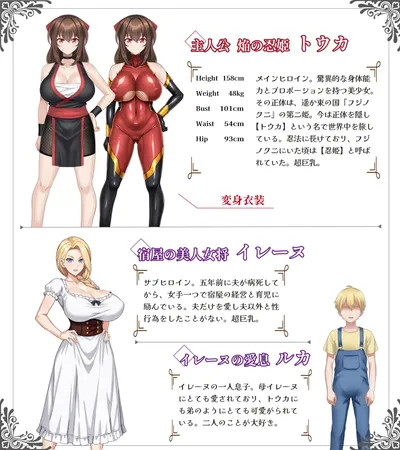 Crimson Flame Kunoichi Princess Touka Succubus Corruption Princess Tale Preview 6