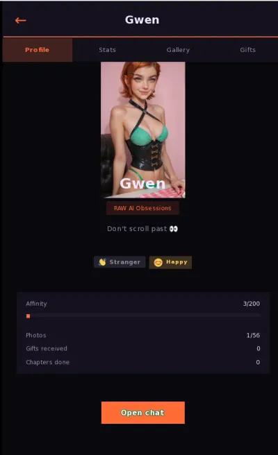 Raw AI Obsessions Gwen Dm Chat Sim Preview (6)