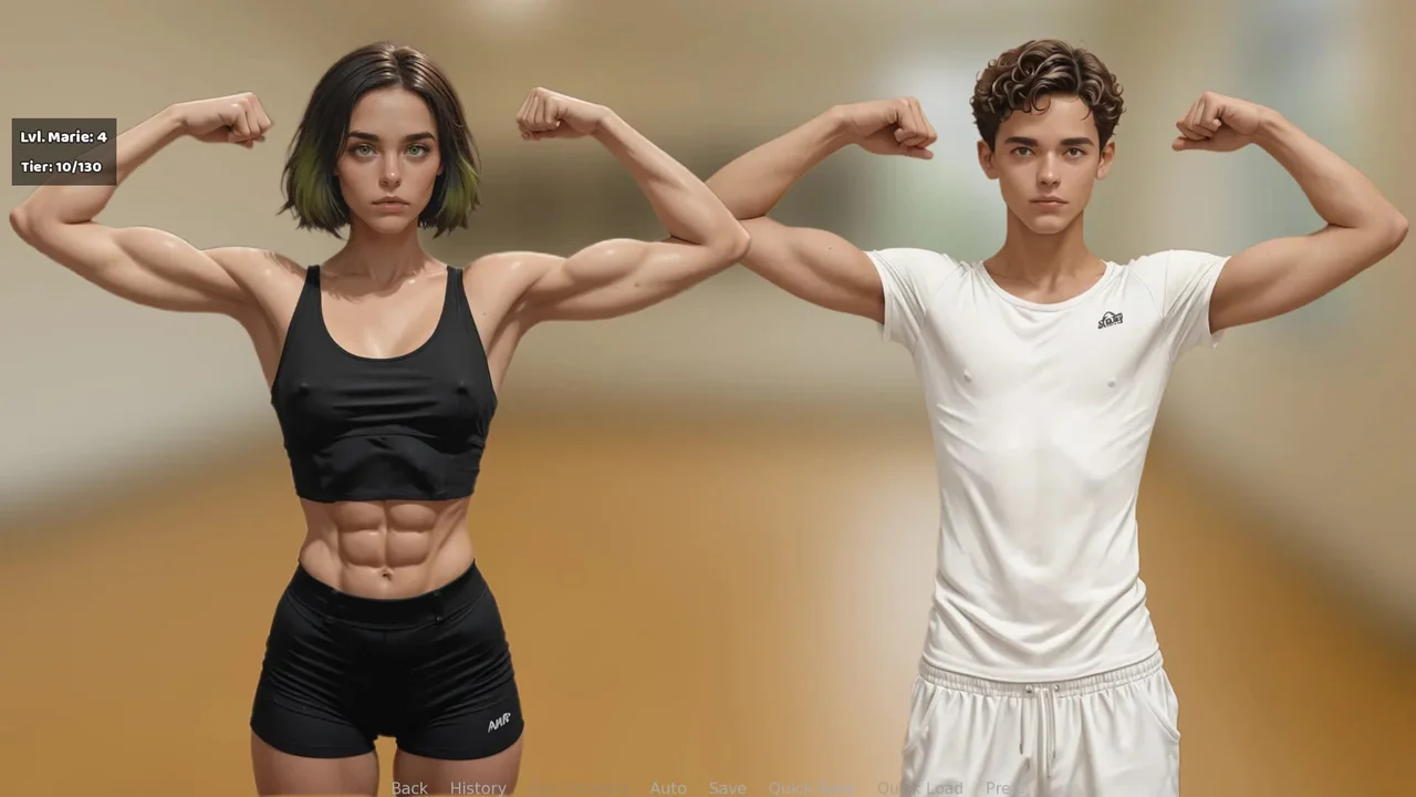 Female Muscle Leveling Preview 5