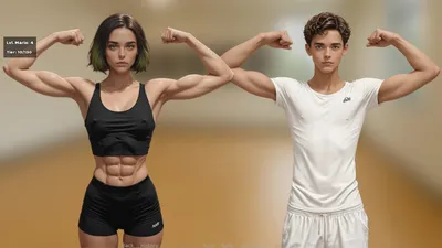 Female Muscle Leveling Preview 5